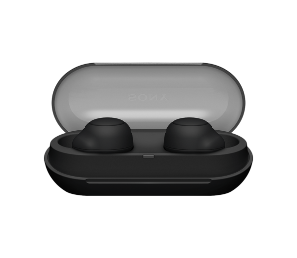 black-colored WF-C500 wireless headphones